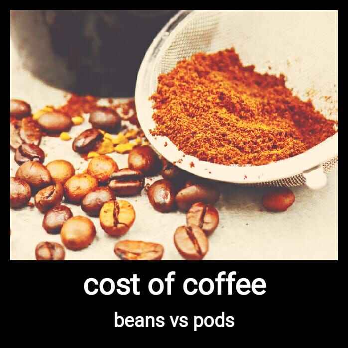 cost of coffee beans vs pods