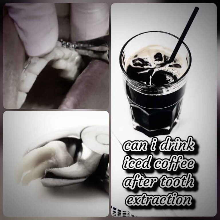 can I drink iced coffee after tooth extraction