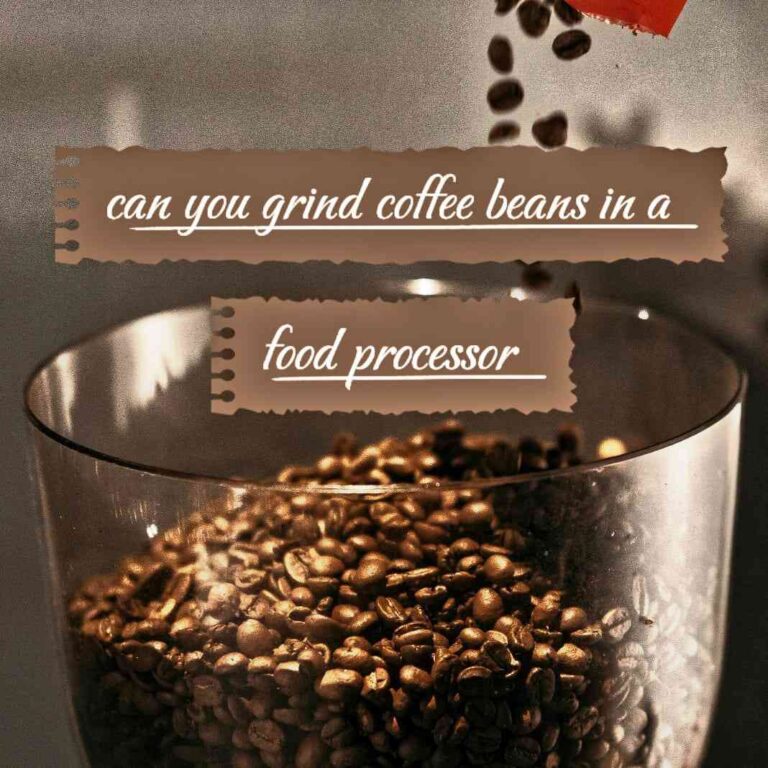 Can you grind coffee beans in a food processor