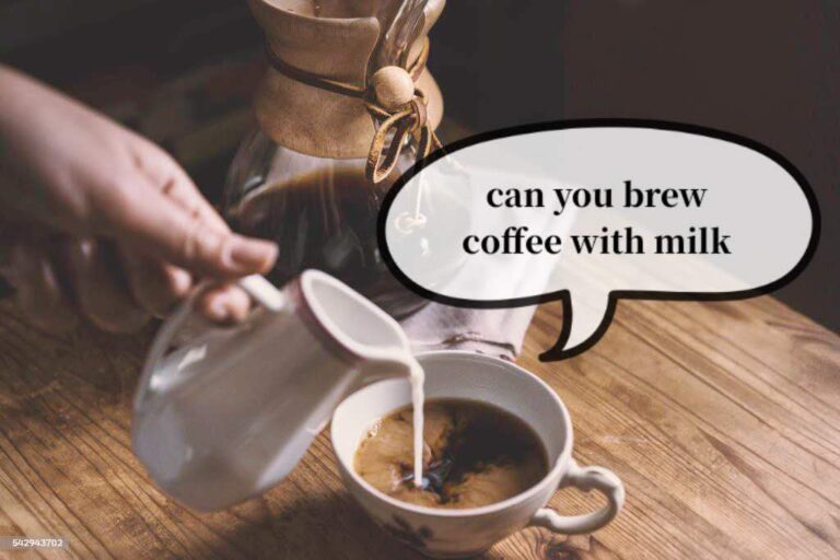 can you brew coffee with milk